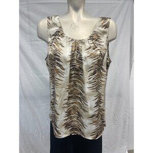 Chicos Womens Zebra Shadow Gloria Sleeveless Tank Size 2‎ Marquis NWT